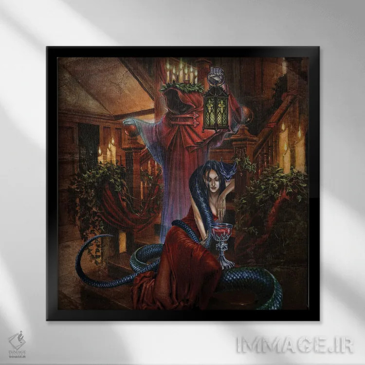 تابلو جام سایه اثر آلکمی انگلند (استودیو هنری انگلیسی) - نمای قابدار مشکی