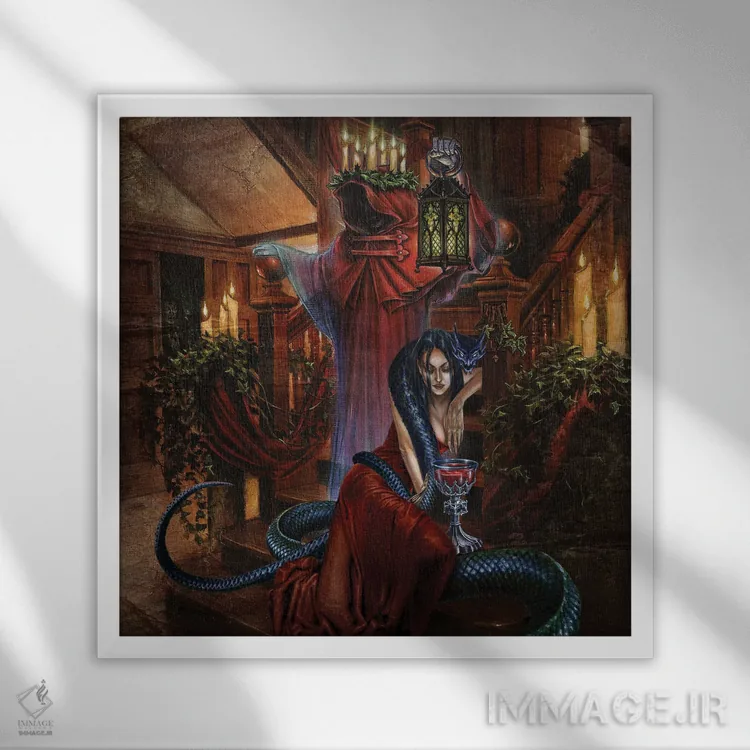 تابلو جام سایه اثر آلکمی انگلند (استودیو هنری انگلیسی) - نمای قابدار سفید