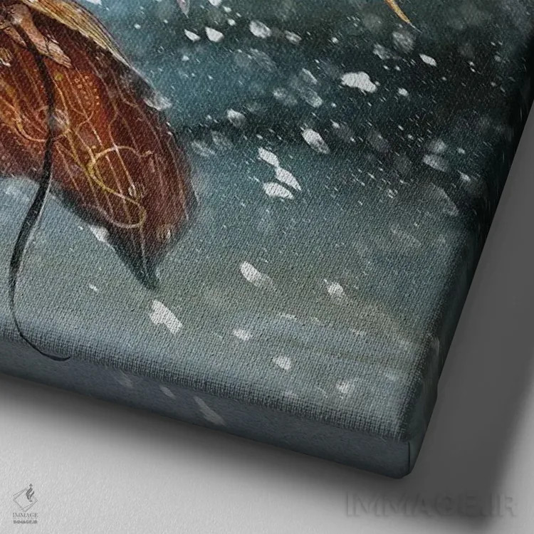 تابلو معجزهآسا (لاتین) اثر آلکمی انگلند (استودیو هنری انگلیسی) - نمای نزدیک بافت بوم