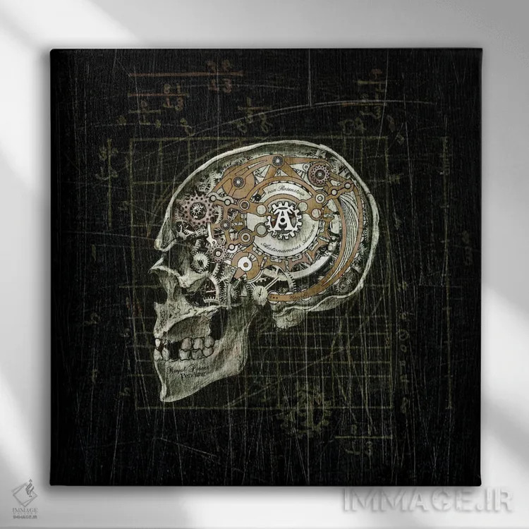 تابلو روح مستقل (عبارت لاتین) اثر آلکمی انگلند (استودیو هنری انگلیسی) - نمای روبهرو روی دیوار