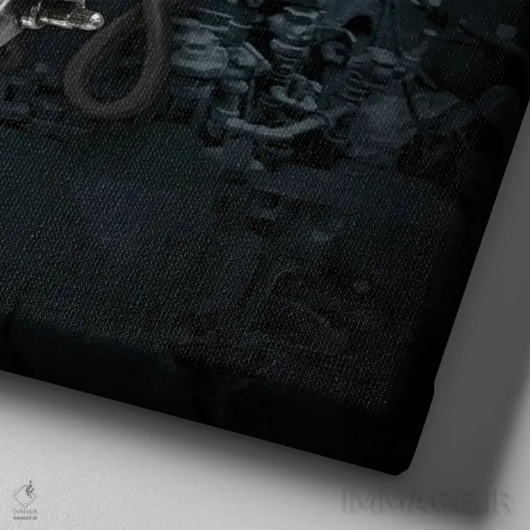 تابلو ناوبر مرگ اثر آلکمی انگلند (استودیو هنری انگلیسی) - نمای نزدیک بافت بوم