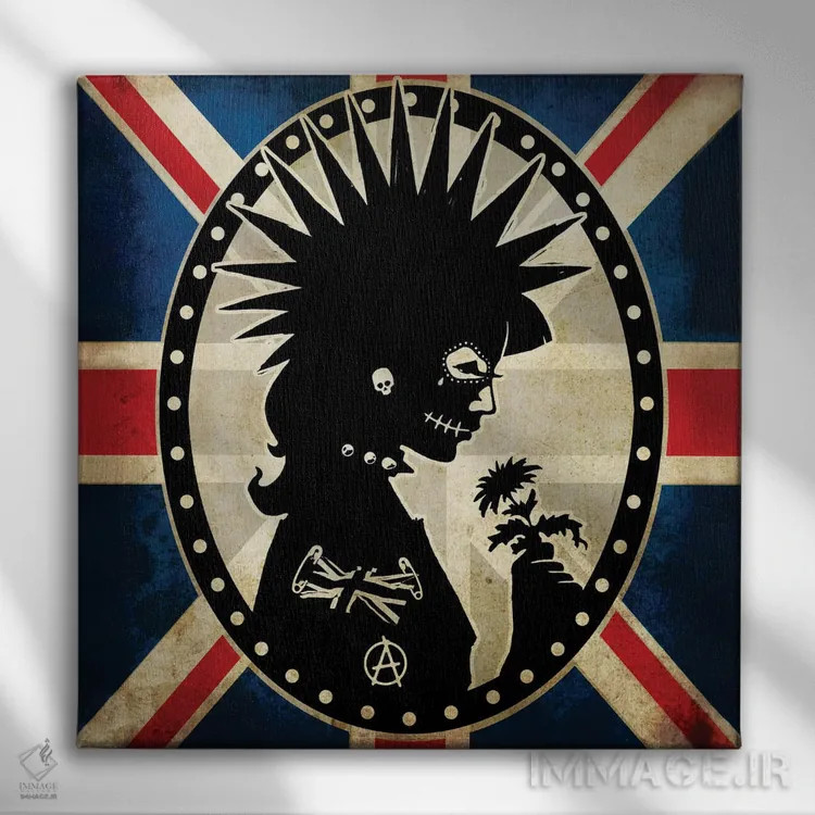 تابلو دوشیزه در بریتانیا اثر آلکمی انگلند (استودیو هنری انگلیسی) - نمای روبهرو روی دیوار