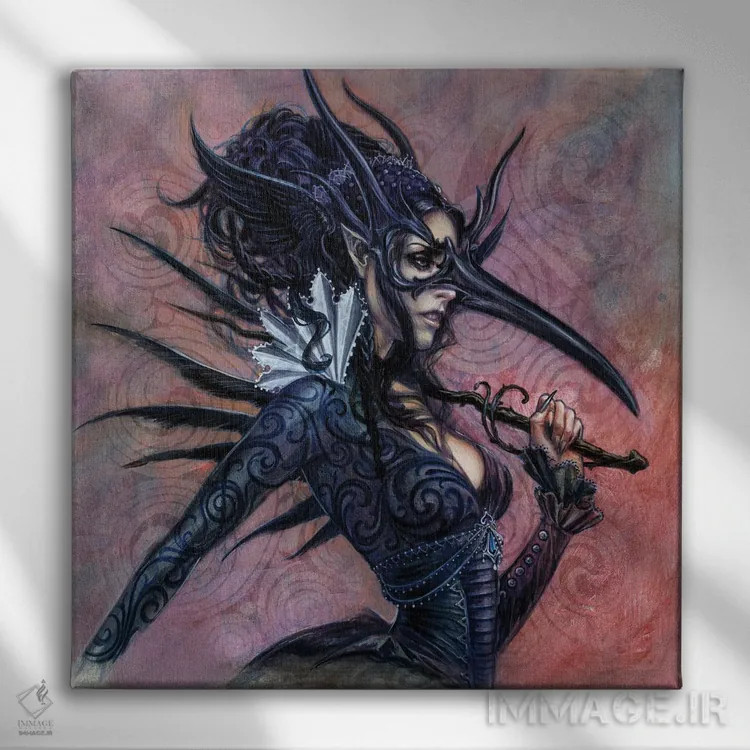 تابلو آداب کلاغ اثر آلکمی انگلند (استودیو هنری انگلیسی) - نمای روبهرو روی دیوار