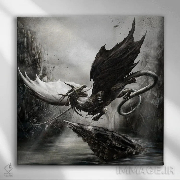 تابلو گنجینه ایگدراسیل (درخت اسطورهای نورس) اثر آلکمی انگلند (استودیو هنری انگلیسی) - نمای روبهرو روی دیوار