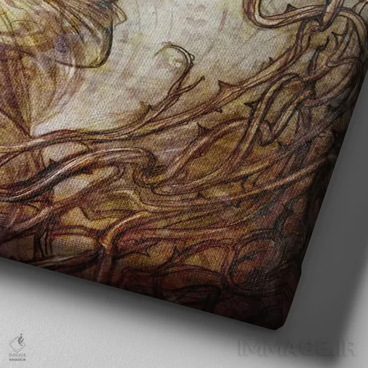 تابلو مرثیهای برای یک رز اثر آلکمی انگلند (استودیو هنری انگلیسی) - نمای نزدیک بافت بوم