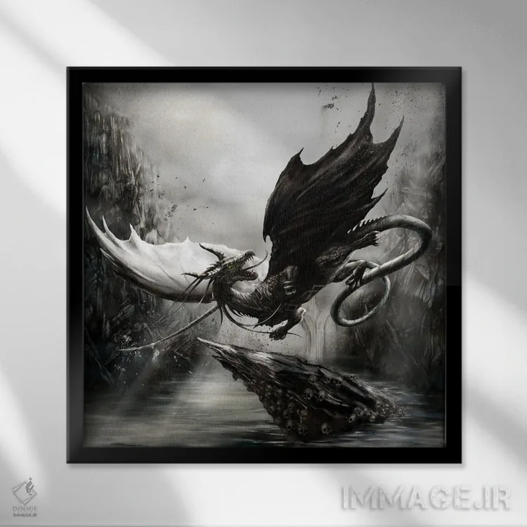 تابلو گنجینه ایگدراسیل (درخت اسطورهای نورس) اثر آلکمی انگلند (استودیو هنری انگلیسی) - نمای قابدار مشکی