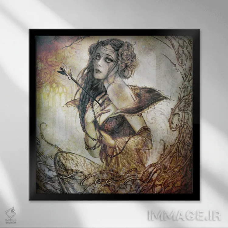 تابلو مرثیهای برای یک رز اثر آلکمی انگلند (استودیو هنری انگلیسی) - نمای قابدار مشکی