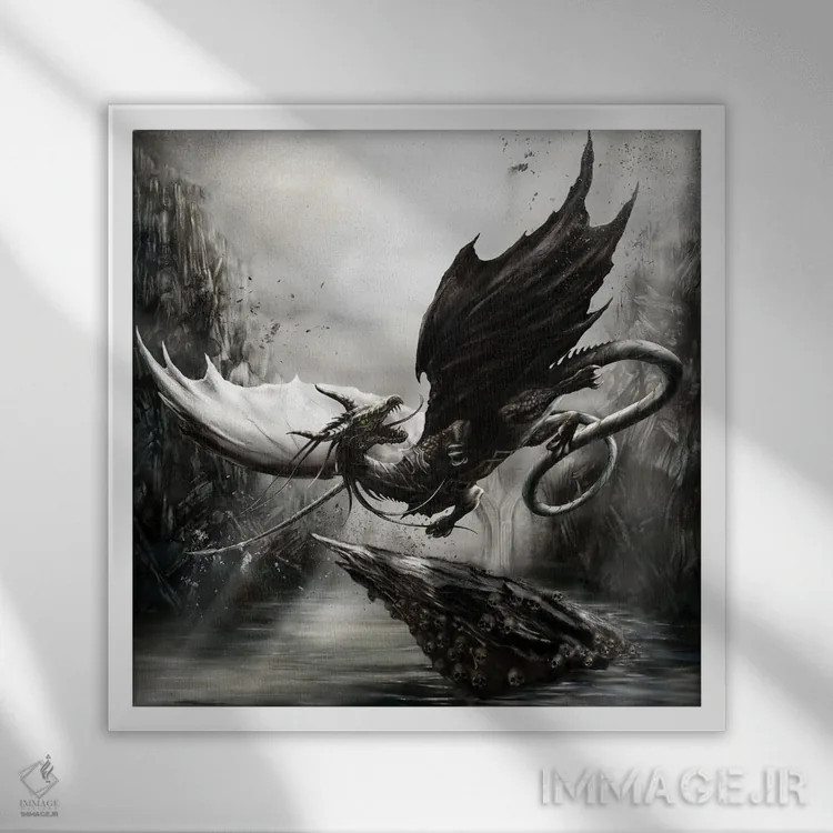 تابلو گنجینه ایگدراسیل (درخت اسطورهای نورس) اثر آلکمی انگلند (استودیو هنری انگلیسی) - نمای قابدار سفید