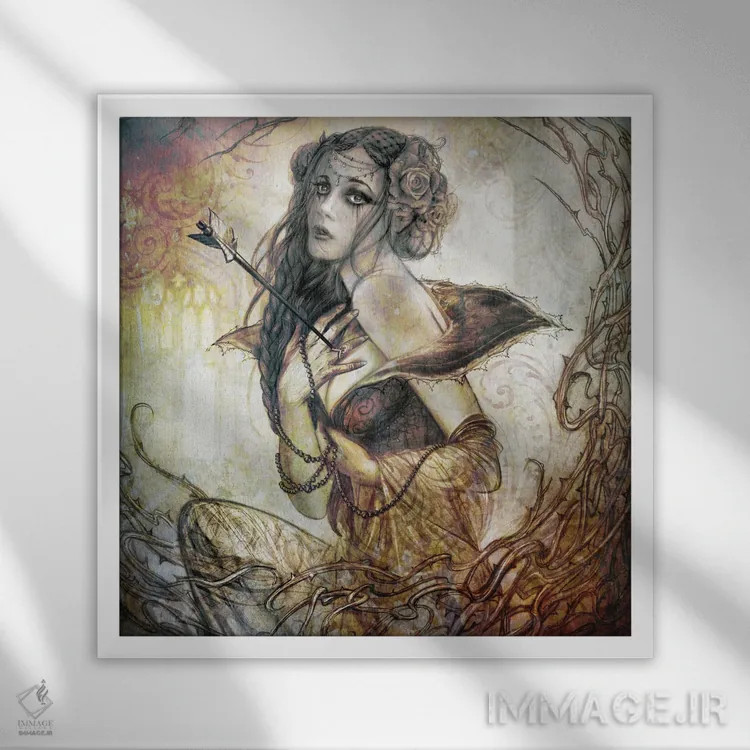 تابلو مرثیهای برای یک رز اثر آلکمی انگلند (استودیو هنری انگلیسی) - نمای قابدار سفید