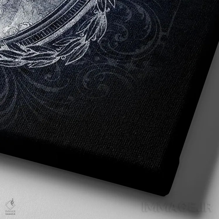 تابلو میائوستوفلس (ترکیبی از "میو" و مفیستوفلس) اثر آلکمی انگلند (استودیو هنری انگلیسی) - نمای نزدیک بافت بوم