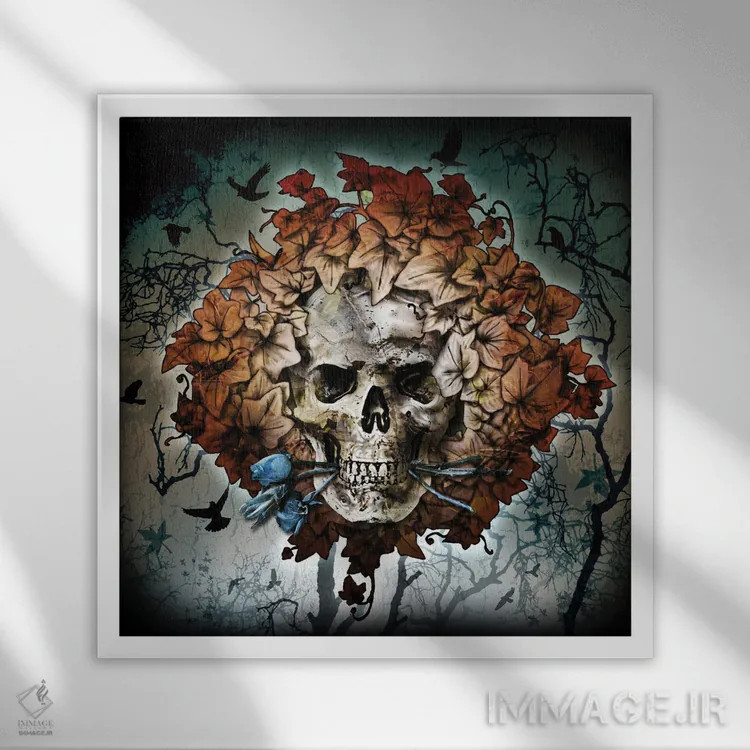 تابلو پاییز اثر آلکمی انگلند (استودیو هنری انگلیسی) - نمای قابدار سفید