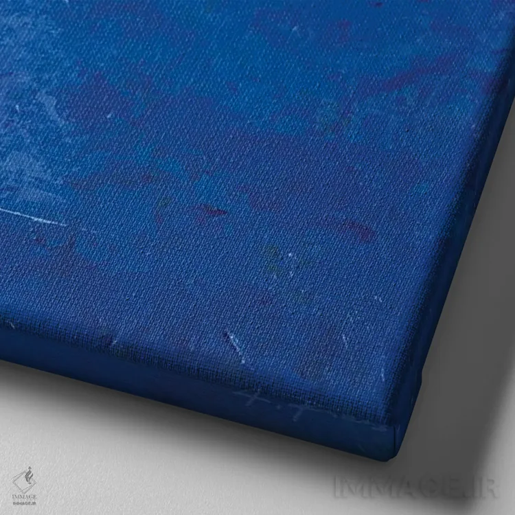 تابلو آبی اثر آلساندرو پیراس - نمای نزدیک بافت بوم