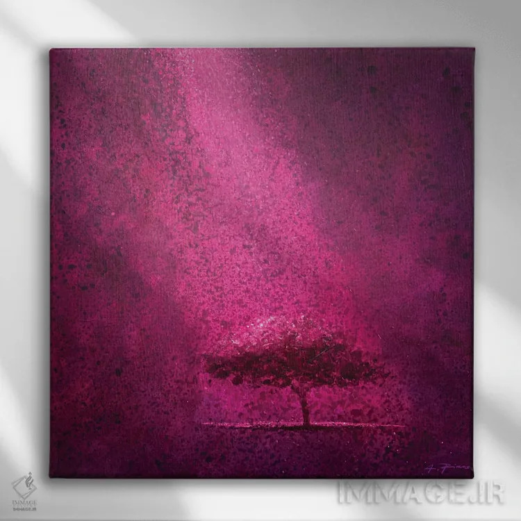 تابلو ارغوانی تیره اثر آلساندرو پیراس - نمای روبهرو روی دیوار