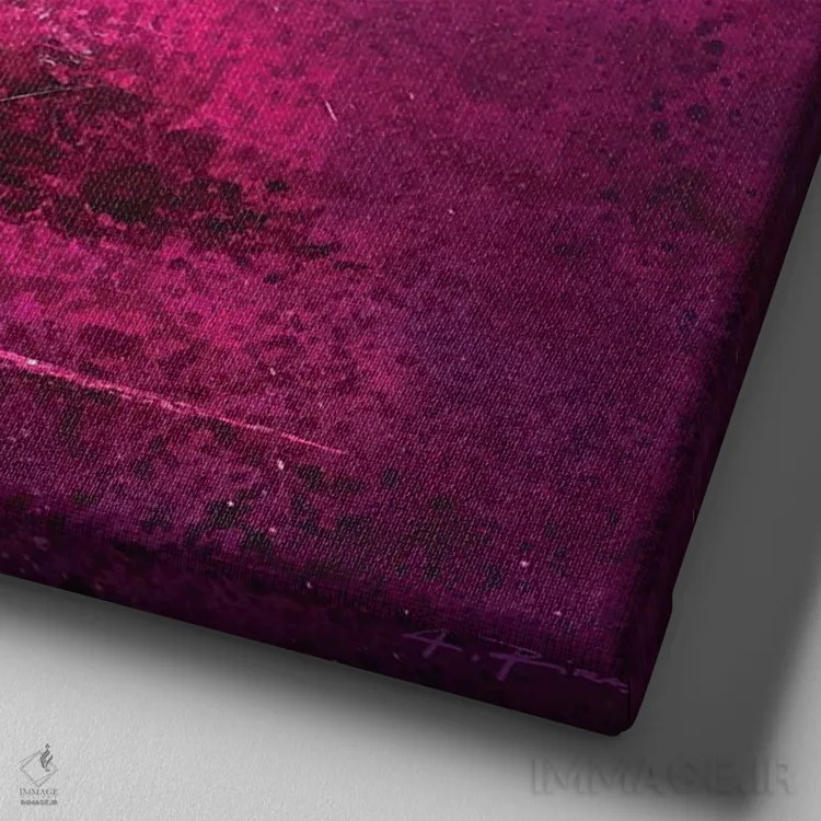 تابلو ارغوانی تیره اثر آلساندرو پیراس - نمای نزدیک بافت بوم