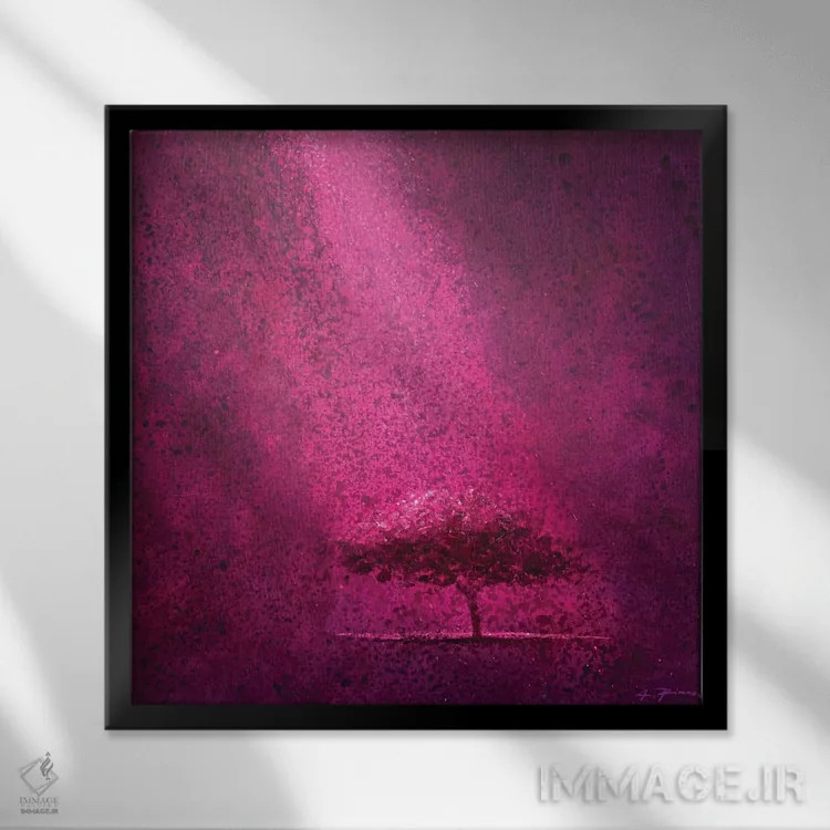 تابلو ارغوانی تیره اثر آلساندرو پیراس - نمای قابدار مشکی