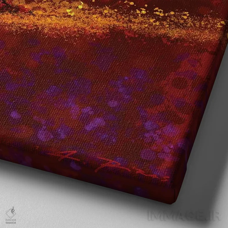 تابلو رویای درخت اثر آلساندرو پیراس - نمای نزدیک بافت بوم