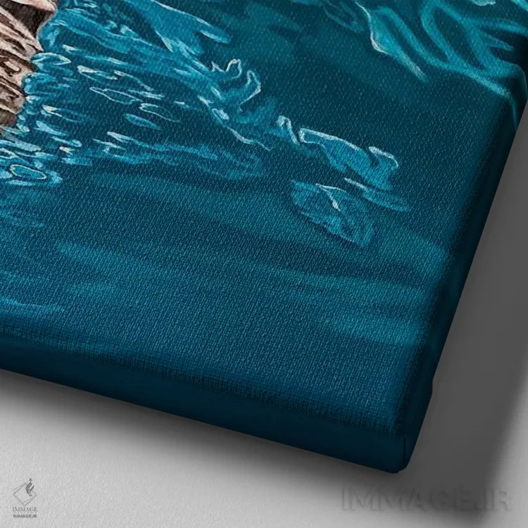 تابلو آرامش اثر آماندا کامرون - نمای نزدیک بافت بوم