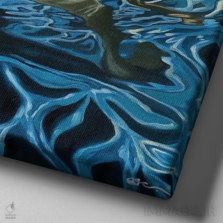 تابلو درخشندگی اثر آماندا کامرون - نمای نزدیک بافت بوم