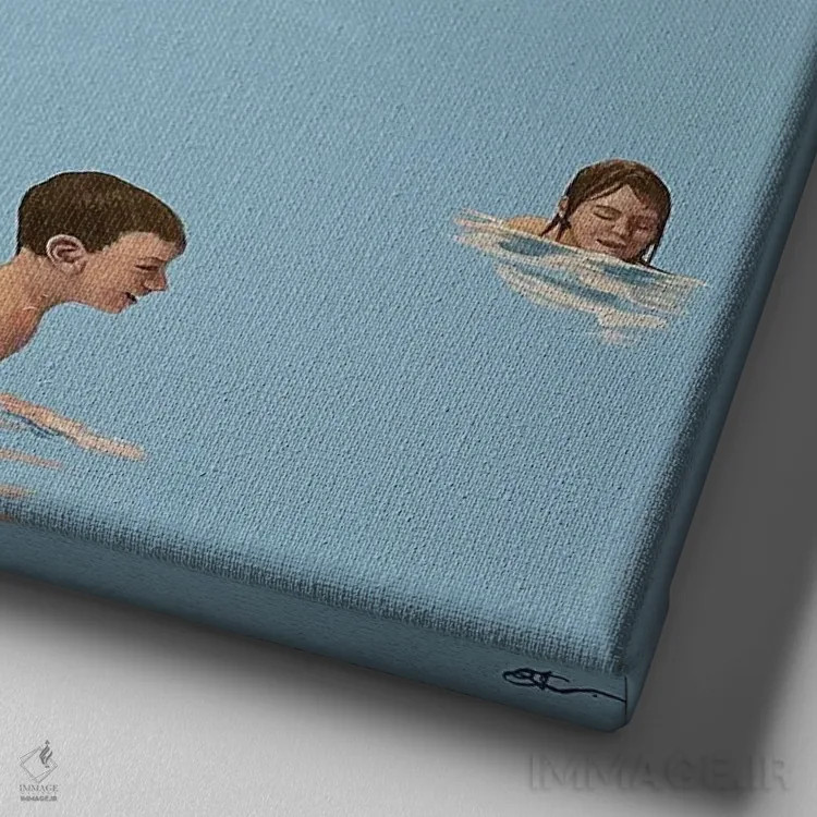 تابلو یکشنبه اثر آماندا کامرون - نمای نزدیک بافت بوم