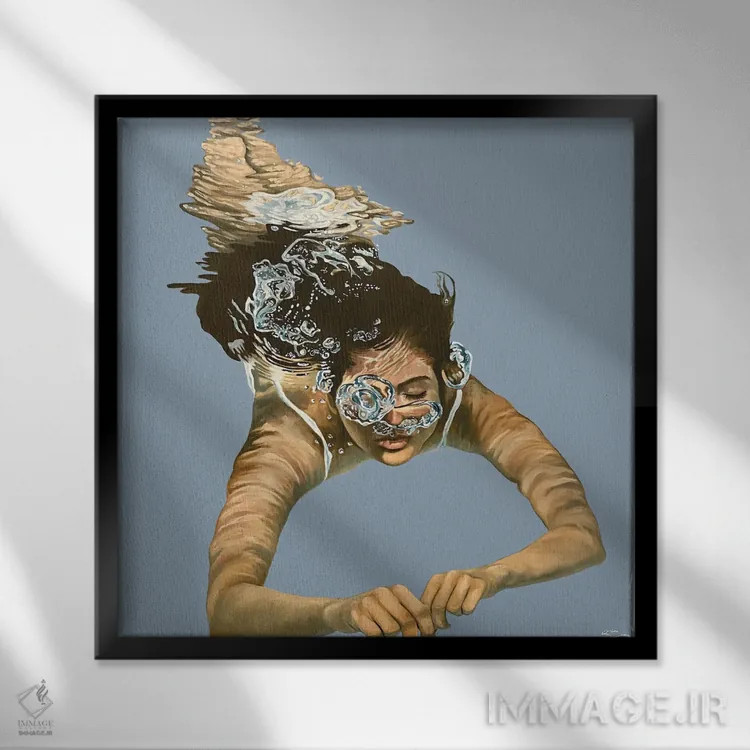 تابلو خیزش اثر آماندا کامرون - نمای قابدار مشکی