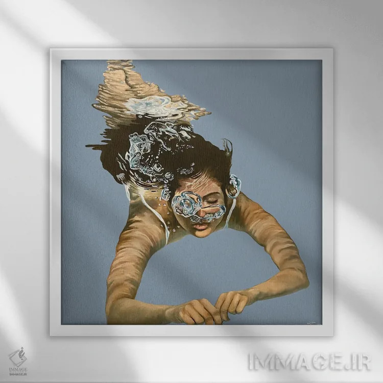 تابلو خیزش اثر آماندا کامرون - نمای قابدار سفید