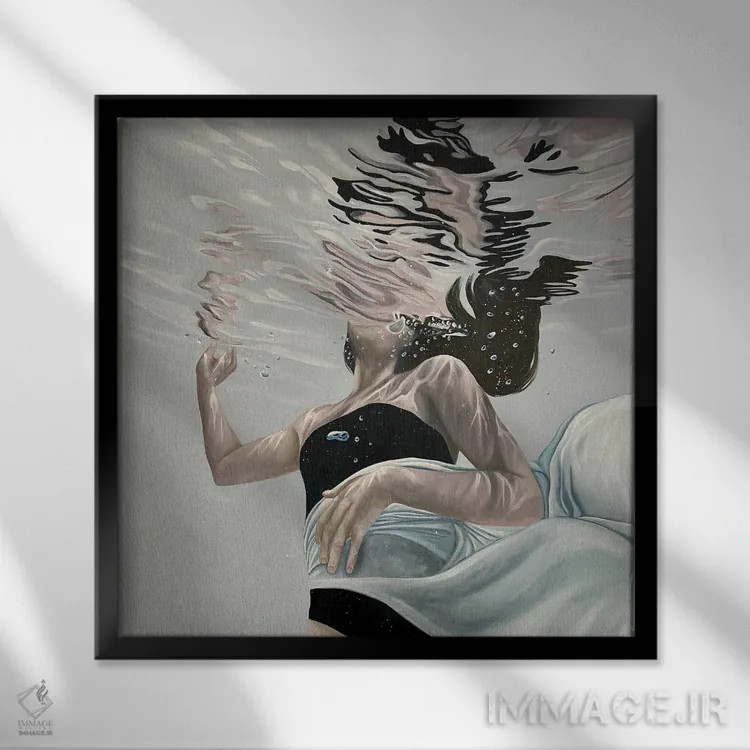تابلو اثیری (فرامادی) اثر آماندا کامرون - نمای قابدار مشکی