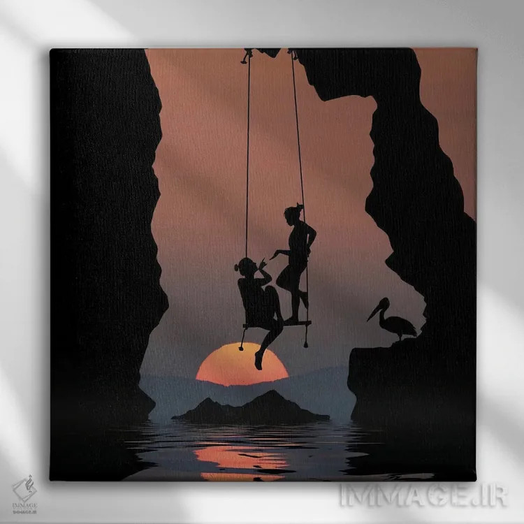 تابلو دوست اثر عبدالله ایویندار - نمای روبهرو روی دیوار