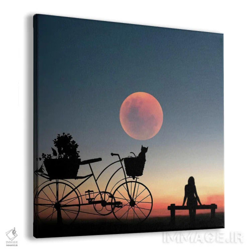 تابلو دختر بر دوچرخه اثر عبدالله ایویندار - نمای پرسپکتیو محصول