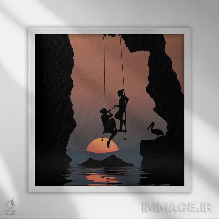 تابلو دوست اثر عبدالله ایویندار - نمای قابدار سفید