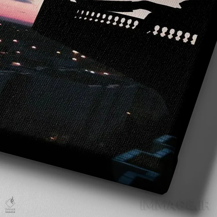 تابلو نمای بالکن اثر عبدالله ایویندار - نمای نزدیک بافت بوم