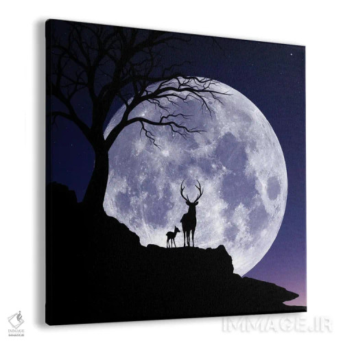 تابلو ماه و غزال اثر عبدالله ایویندار - نمای پرسپکتیو محصول