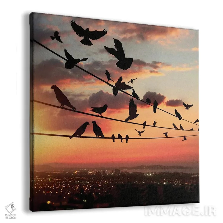 تابلو غروب پرنده اثر عبدالله ایویندار - نمای پرسپکتیو محصول
