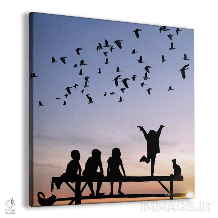 تابلو کودکان شاد اثر عبدالله ایویندار - نمای پرسپکتیو محصول