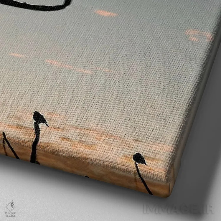 تابلو آشیانه پرنده اثر عبدالله ایویندار - نمای نزدیک بافت بوم