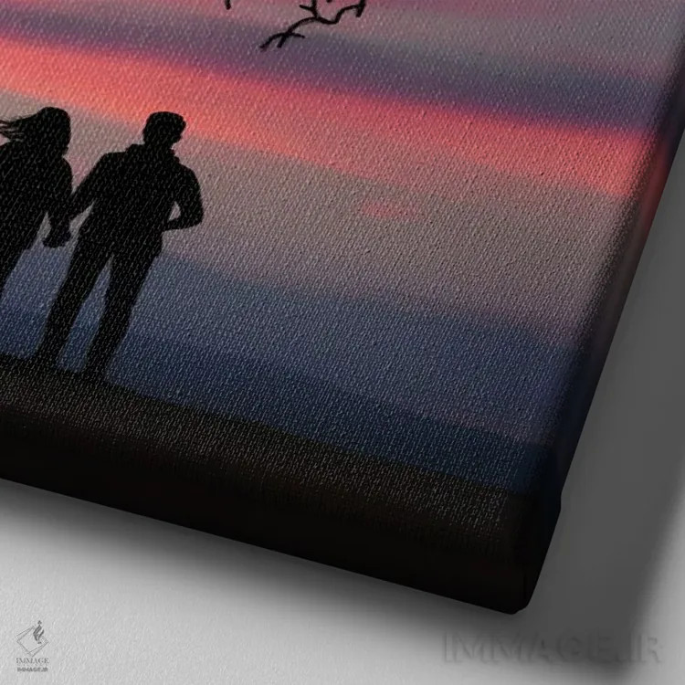 تابلو قلب من اثر عبدالله ایویندار - نمای نزدیک بافت بوم