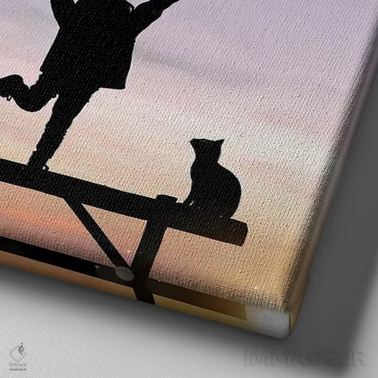 تابلو کودکان شاد اثر عبدالله ایویندار - نمای نزدیک بافت بوم