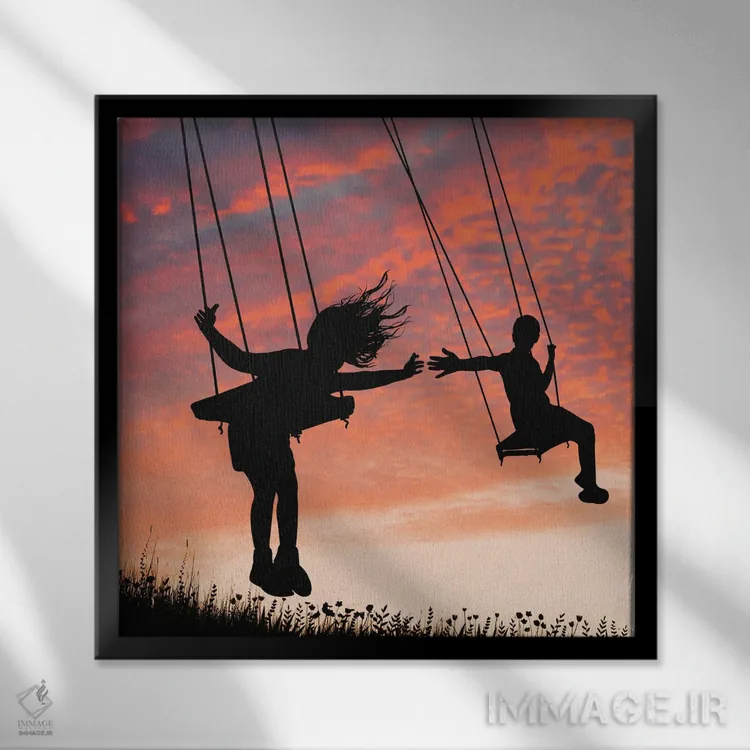 تابلو تاب ابری اثر عبدالله ایویندار - نمای قابدار مشکی