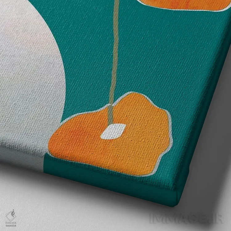 تابلو نمای بهاری اثر آنجِل استوز - نمای نزدیک بافت بوم