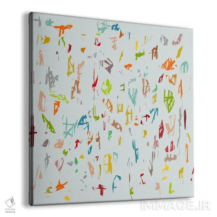 تابلو خطخطیهای رنگارنگ III اثر آنجِل استوز - نمای پرسپکتیو محصول