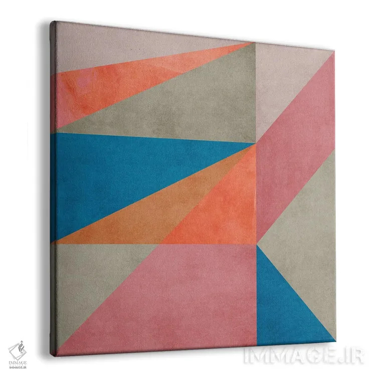 تابلو هندسی با مثلثها XXII اثر آنجِل استوز - نمای پرسپکتیو محصول