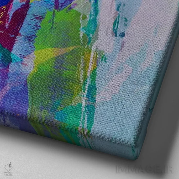 تابلو ضربههای قلم XV اثر آنجِل استوز - نمای نزدیک بافت بوم