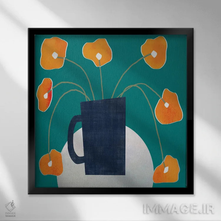 تابلو نمای بهاری اثر آنجِل استوز - نمای قابدار مشکی