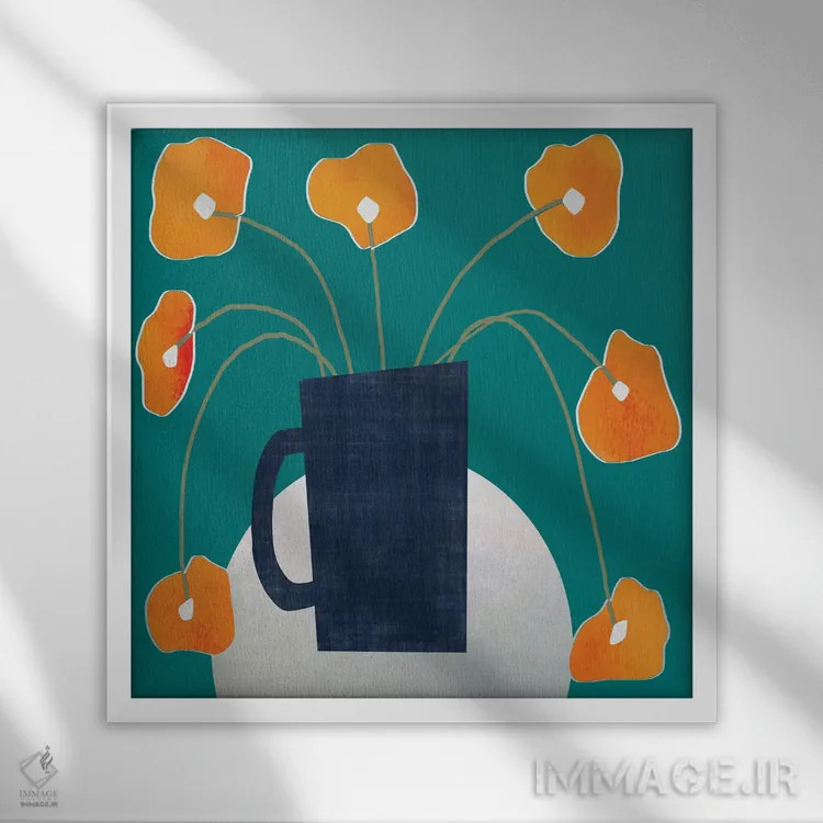 تابلو نمای بهاری اثر آنجِل استوز - نمای قابدار سفید