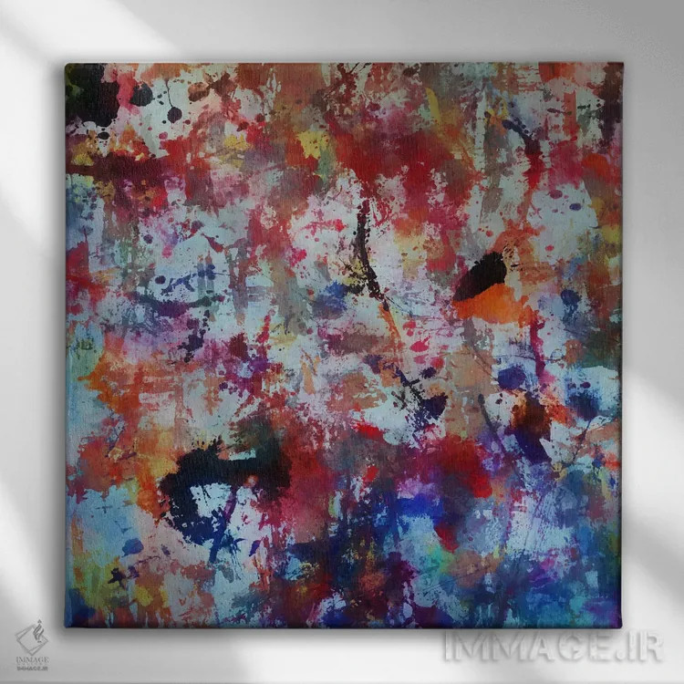 تابلو چنباور ضربه قلم اثر آنجِل استوز - نمای روبهرو روی دیوار