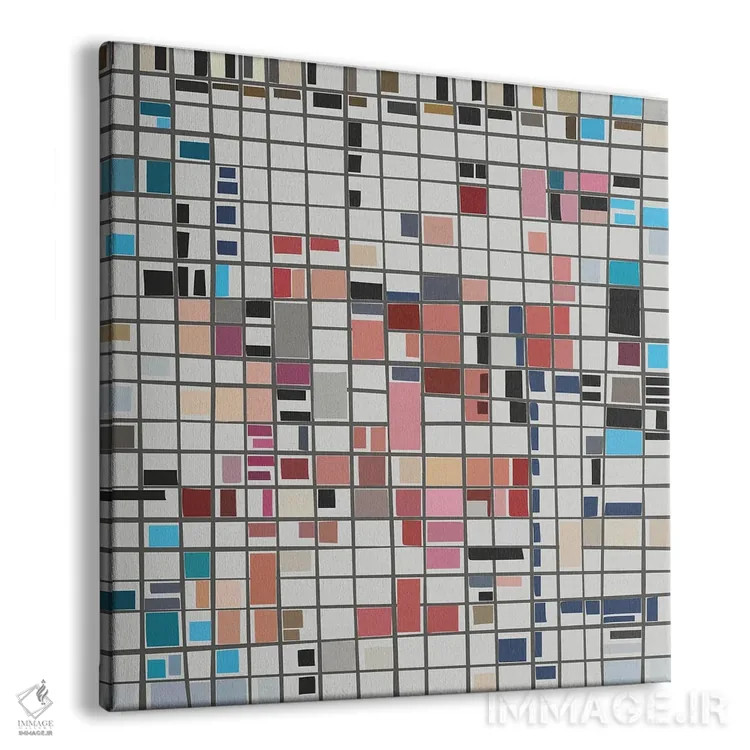تابلو یاد موندریان اثر آنجِل استوز - نمای پرسپکتیو محصول