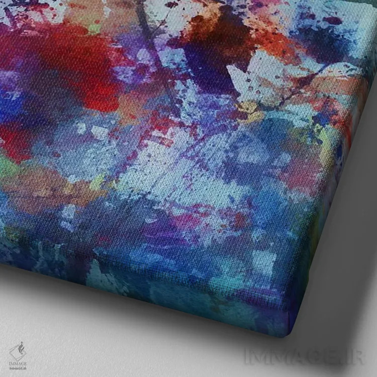 تابلو چنباور ضربه قلم اثر آنجِل استوز - نمای نزدیک بافت بوم