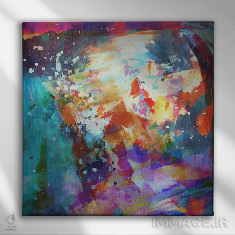 تابلو چنباور ضربه قلم II اثر آنجِل استوز - نمای روبهرو روی دیوار