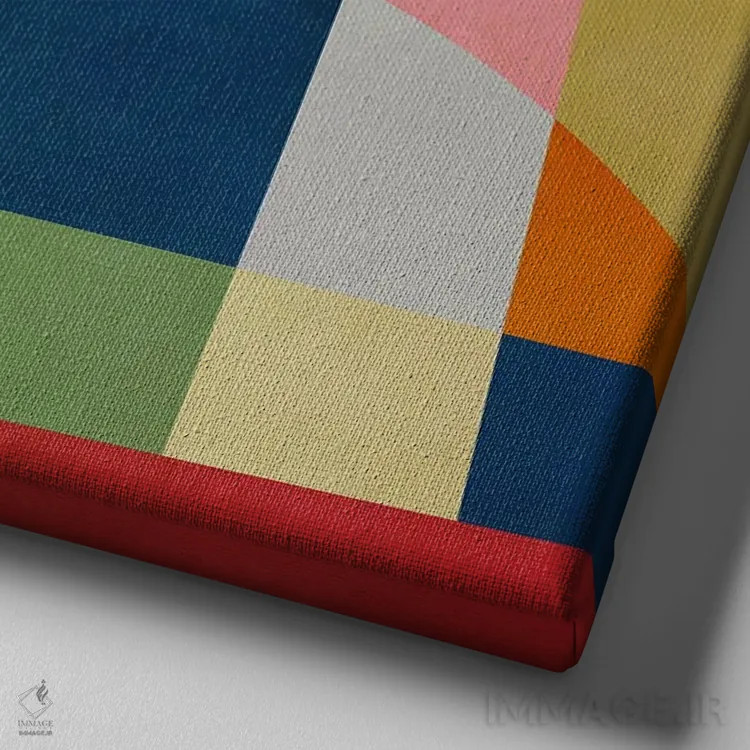 تابلو مفهوم هندسی LVI اثر آنجِل استوز - نمای نزدیک بافت بوم