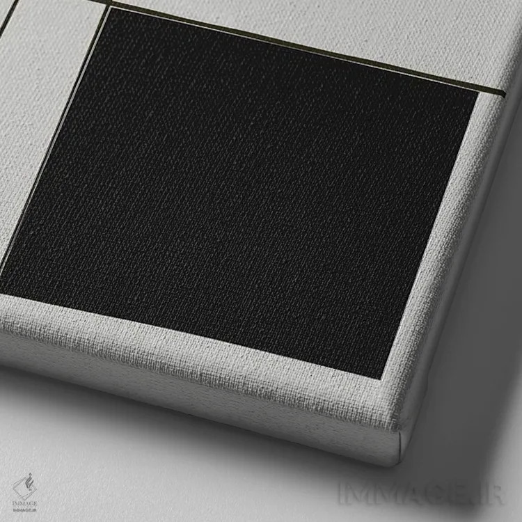 تابلو یاد موندریان II اثر آنجِل استوز - نمای نزدیک بافت بوم