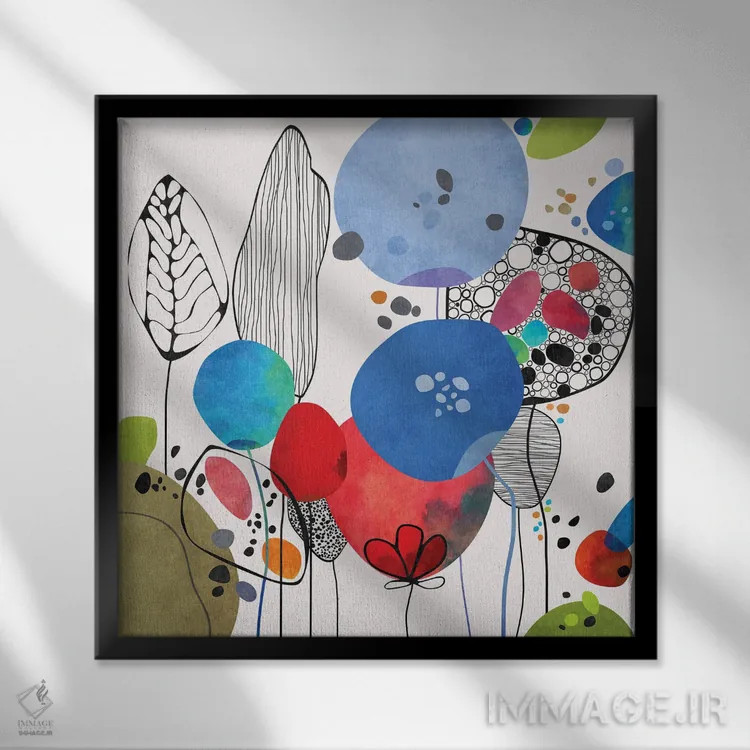 تابلو باغ شاد IV اثر آنجِل استوز - نمای قابدار مشکی